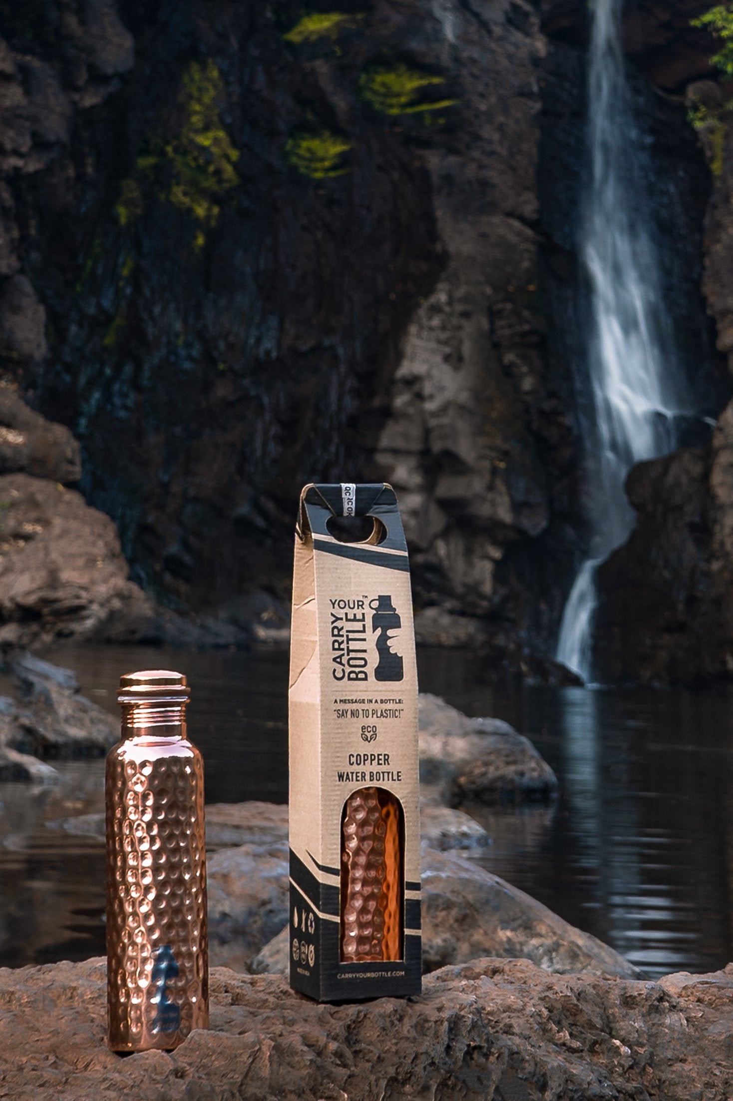 Pure Copper Bottle - Hammered - 750 ml